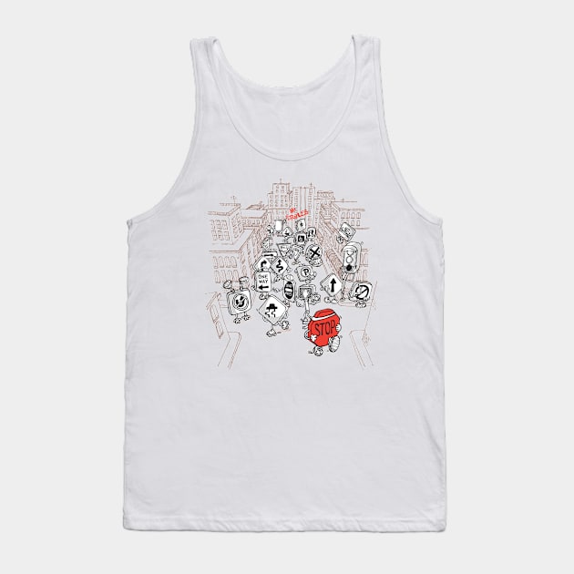 Red Means Go Tank Top by Made With Awesome